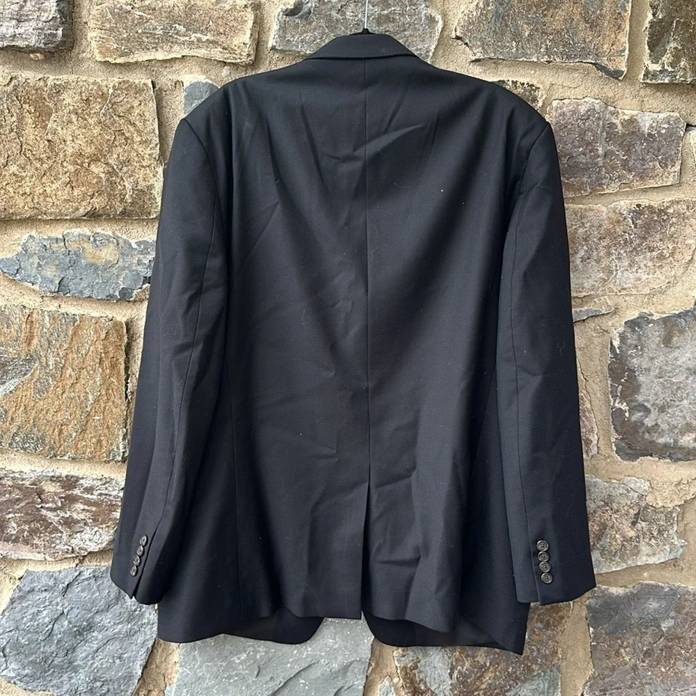 Ralph Lauren Black 100% Wool Blazer Size 48R - Picture 5 of 8